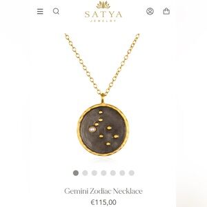 Gemini Gold Pearl Zodiac Pendant